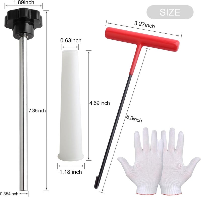 ZHSMS 45 PCS Valve Stem Core Removal Replacement Tool Kit, Tire Valve Stem Removal Tool and TR412, TR413, TR414 Tire Snap in Short Rubber Valve Stem, 4 Way Valve Core Remover - Image 2